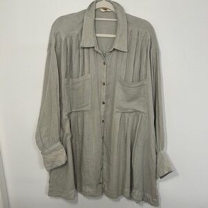 Free people linen tunic dress/shirt